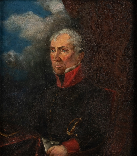  ARTIST UNKNOWN (European, 19th century) Military Man with S...