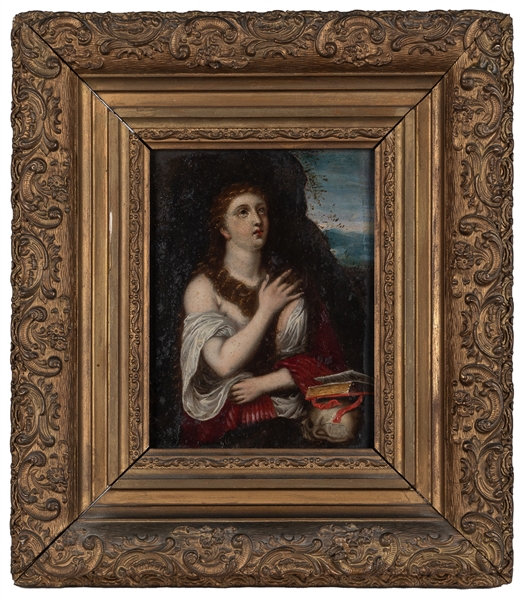  [UNKNOWN ARTIST]. After The Penitent Magdalene. N.d. Oil on...