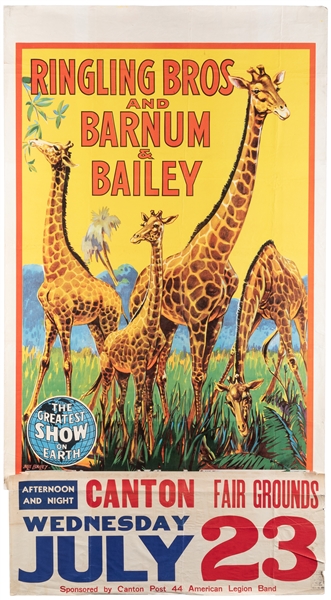  Ringling Bros. and Barnum & Bailey Circus / Giraffes. 1944....