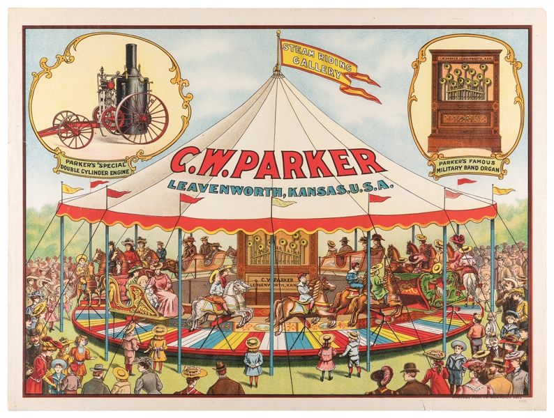  [PARKER, C.W. (Charles Wallace Parker)]. CW Parker Carousel...