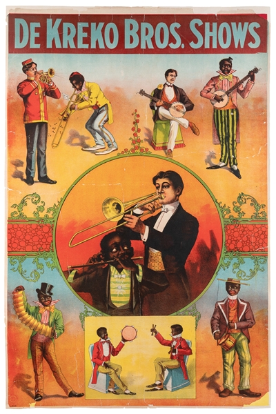  De Kreko Bros. Minstrel Poster. Milwaukee: Riverside Printi...