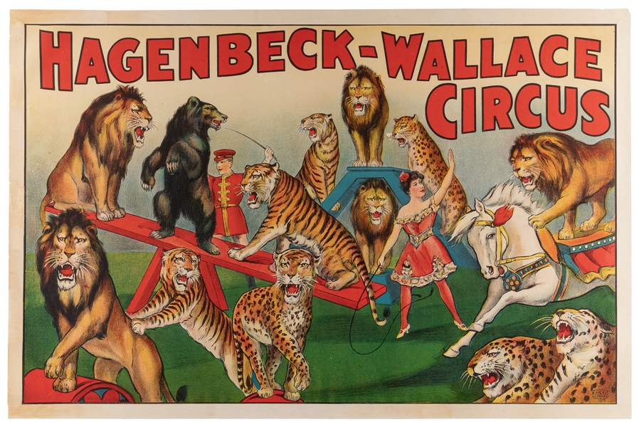  Hagenbeck-Wallace Circus / Trained Animals. Erie Litho Co.,...