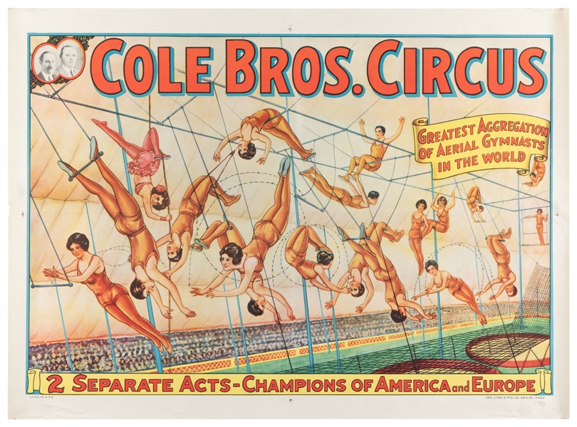  Cole Bros. Circus / Greatest Aggregation of Aerial Gymnasts...