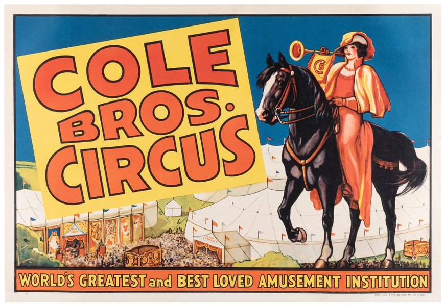  Cole Bros. Circus / World’s Greatest and Best Loved Amuseme...