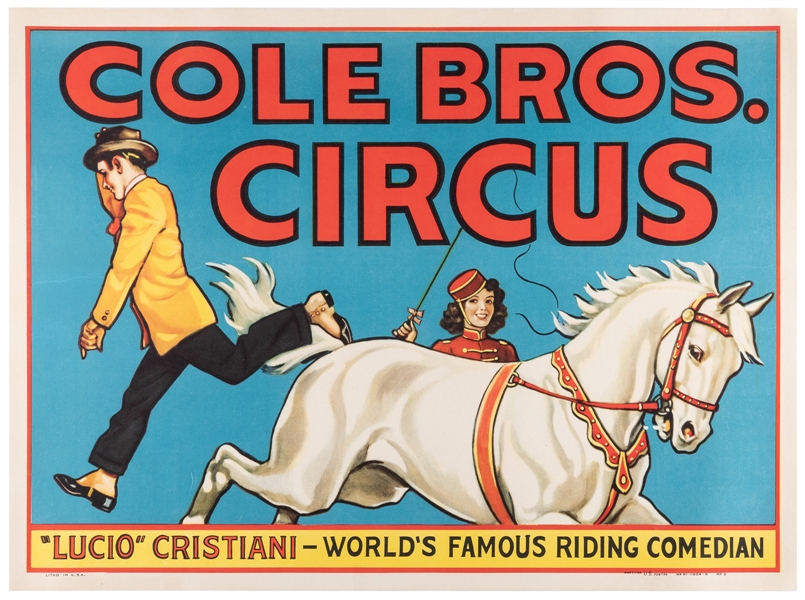  Cole Bros. Circus / Lucio Cristiani - World’s Famous Riding...