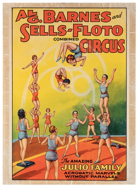  Al G. Barnes & Sells-Floto Combined Circus / The Amazing Ju...