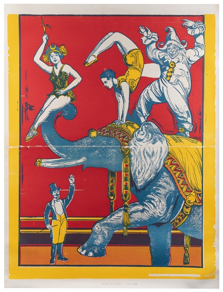  Acrobats on an Elephant Circus poster. Bentonville: Neal Wa...