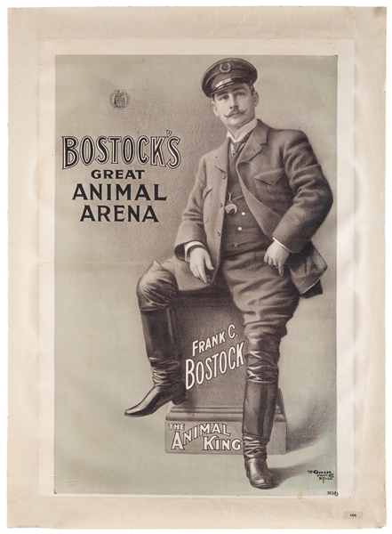  [BOSTOCK, Frank C.]. Bostock’s Great Animal Arena Poster. N...