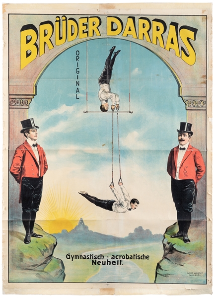  The Darras Brothers German Acrobat Poster. Berlin: Louis Wa...