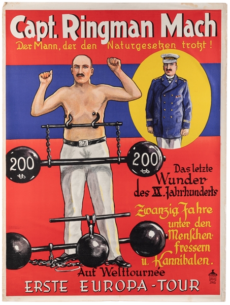  Capt. Ringman Mach, First European Tour German Poster. Berl...