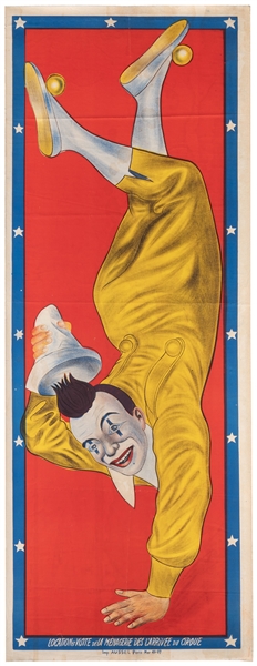  French Clown Handstand Poster. Paris: Aussel, [ca. 1930s/40...