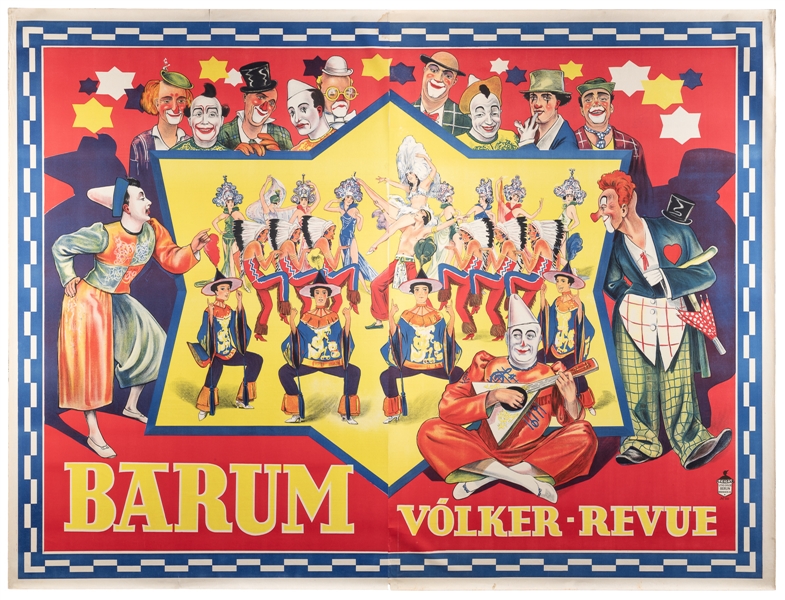  Barum Völker-Revue. German Poster. Berlin: Beigat, early tw...