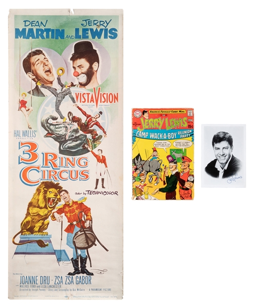  3 Ring Circus, and Jerry Lewis Ephemera. Including: Three R...