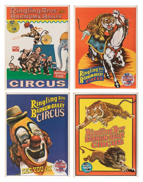  Ringling Bros. and Barnum & Bailey. Group of 4 posters. Cir...