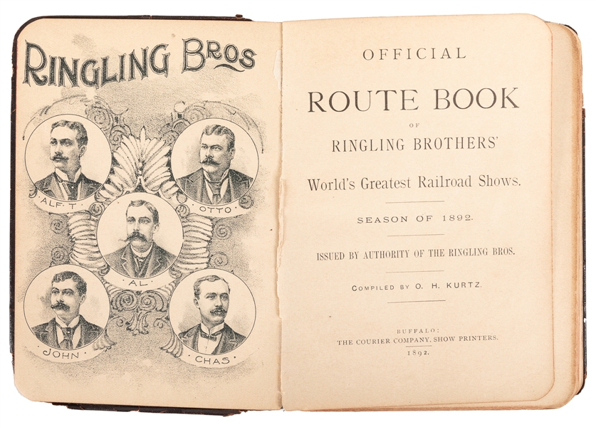  KURTZ, O.H. Official Route Book of Ringling Brothers’ World...