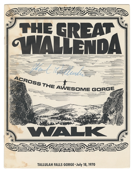  WALLENDA, Karl (1905 – 1978). Signed program. Eight-page pr...