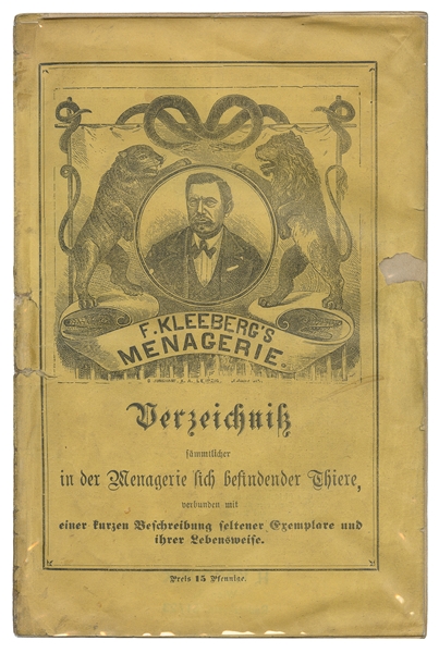  F. Kleeberg’s Menagerie. Verzeichnik sammtlicher in der men...