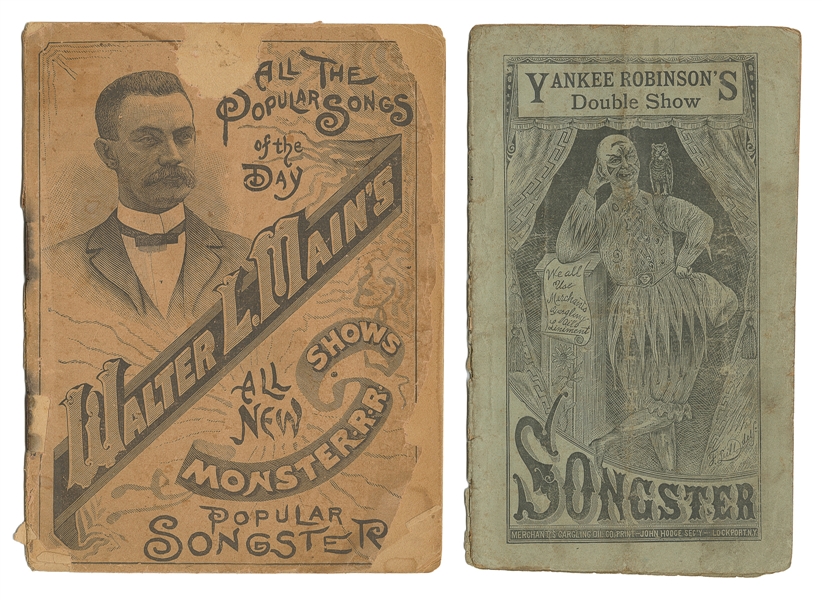  [SONGSTERS]. Group of two circus songsters. Including: Walt...