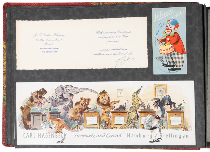  [CIRCUS]. Two scrapbooks of circus and variety artists lett...