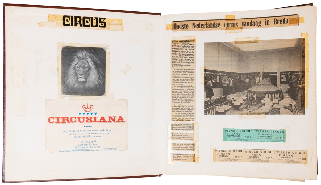  [MODEL CIRCUS – SCRAPBOOK]. Scrapbook documenting a model c...