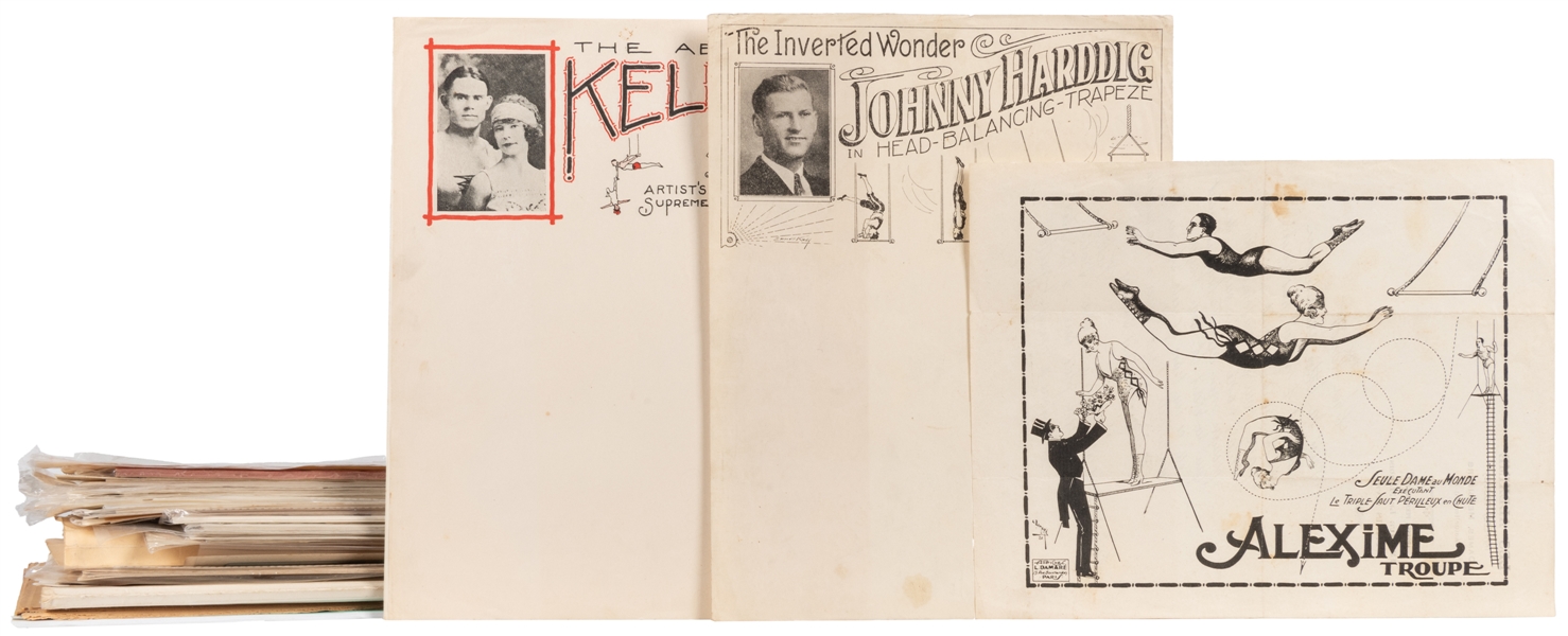  [CIRCUS – LETTERHEAD & CORRESPONDENCE]. Large collection of...