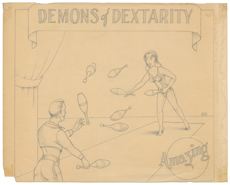  MEAH, Johnny (b. 1937). Demons of Dextarity. 1960s. Graphit...