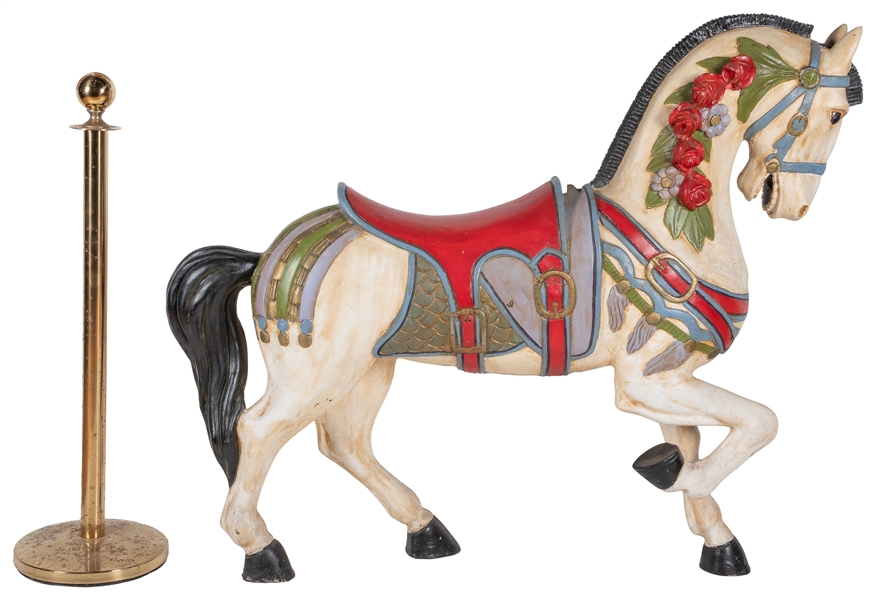  Carousel Horse. Painted fiberglass. 46 x 52 x 10”. Third-pa...