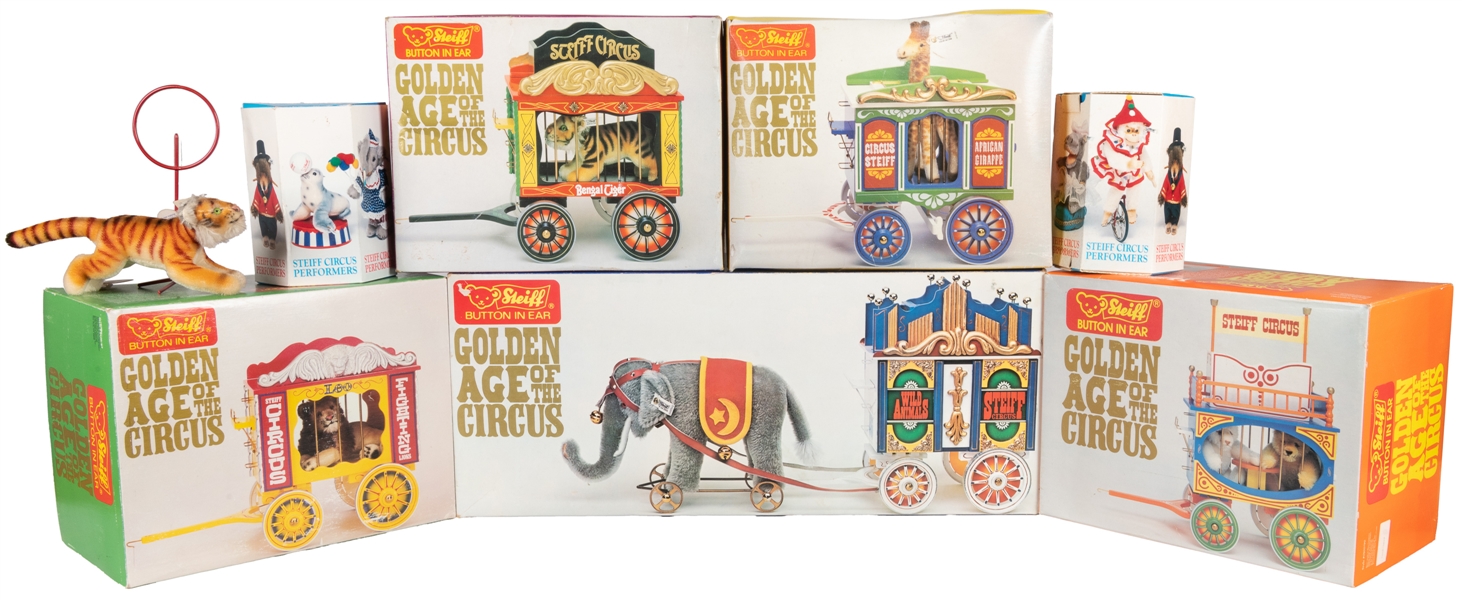  Steiff Golden Age of the Circus. Group of 8. Lot includes t...