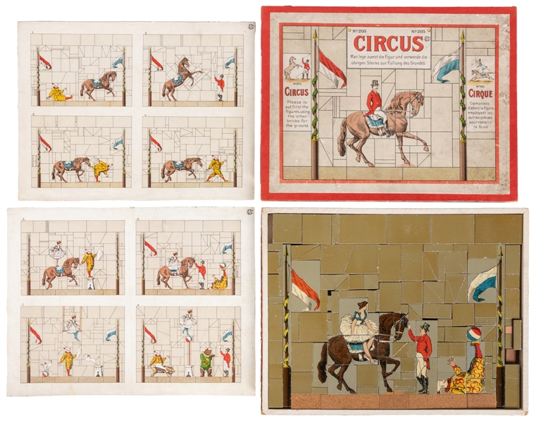  German Circus Block Puzzle with Original Box. Germany: CB J...