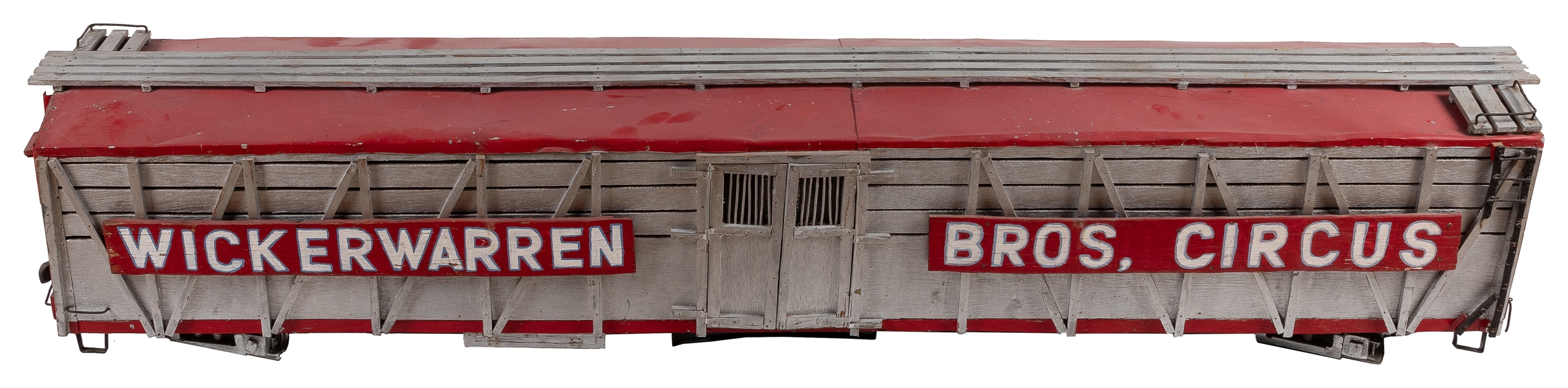  Wicker Warren Bros. Circus Large Model Railroad Stock Car #...