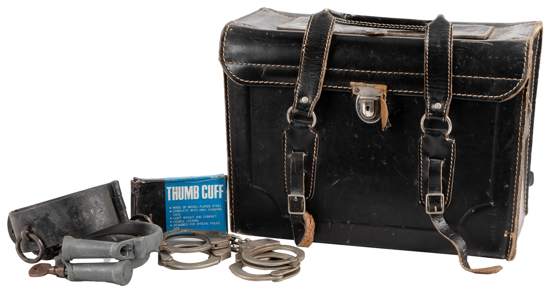  [HANDCUFFS & RESTRAINTS]. Large collection of vintage handc...