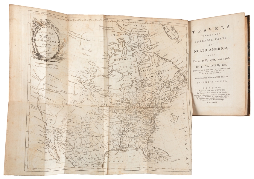  [AMERICAN EXPLORATION]. CARVER, J[onathan] (1710-1780). Tra...