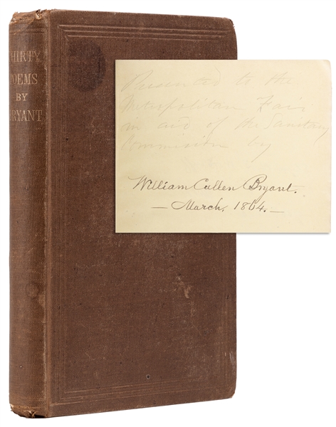  BRYANT, William Cullen (1794-1878). Thirty Poems. New York:...