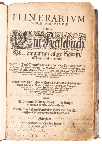  BÜNTING, Heinrich (1545-1606). Itinerarium Sacrae Scriptura...