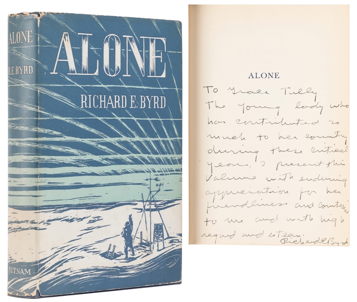  BYRD, Richard E. (1888-1957). Alone. New York: G. P. Putnam...