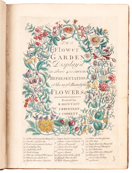  [COLOR-PLATE BOOKS]. FURBER, Robert (1674-1756). The Flower...