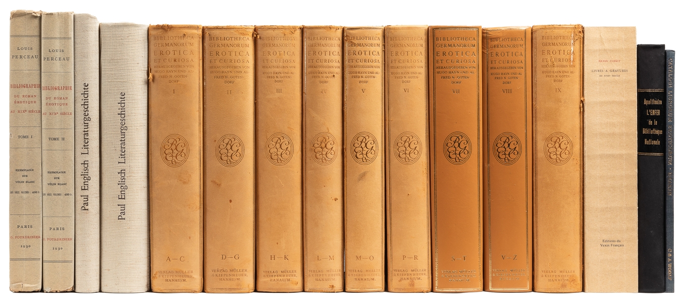  [FRENCH BIBLIOGRAPHIES]. Group of 10 titles in 28 Volumes. ...