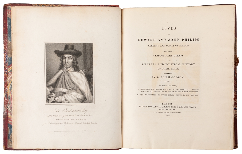  GODWIN, William (175-1836). Lives of Edward and John Philip...