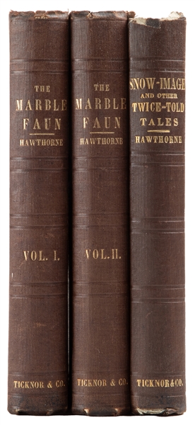  HAWTHORNE, Nathaniel (1804-1864). Pair of First Edition, Fi...