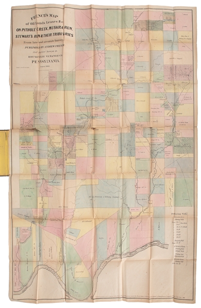  [MAPS]. FRENCH, Andrew. French’s Map of Oil Lands Leases &C...