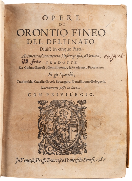  [MATHEMATICS]. FINE, Oronce (1494-1555). Opere di Oratio Fi...