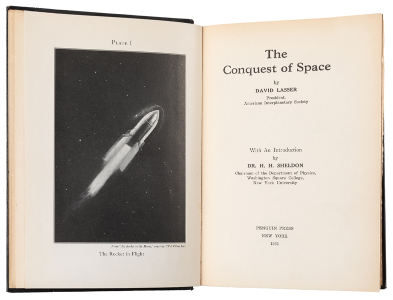  [ROCKETRY]. LASSER, David (1902-1996). The Conquest of Spac...