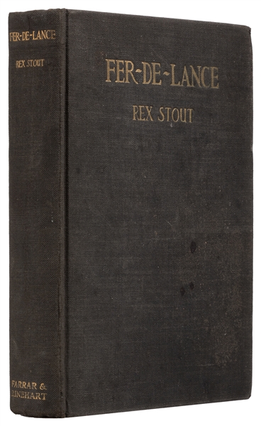  STOUT, Rex (1886-1975). Fer-de-Lance. A Nero Wolfe Mystery....