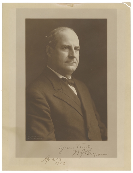  BRYAN, William Jennings (1860-1925). Signed Photograph. Was...