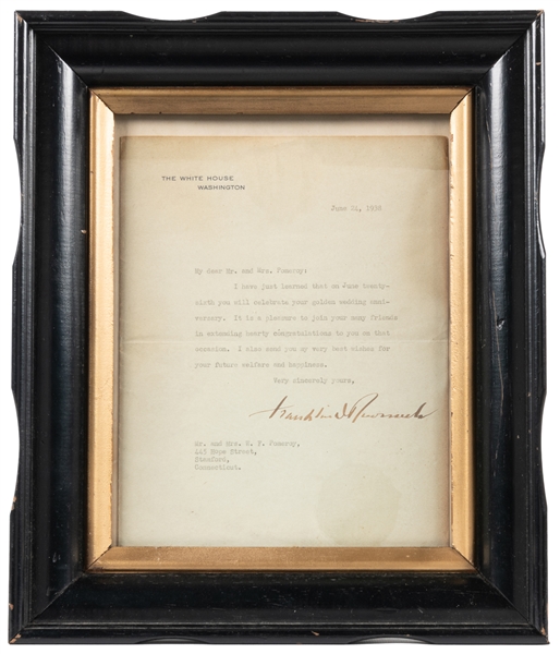  ROOSEVELT, Franklin Delano (1882-1945). Typed Letter Signed...