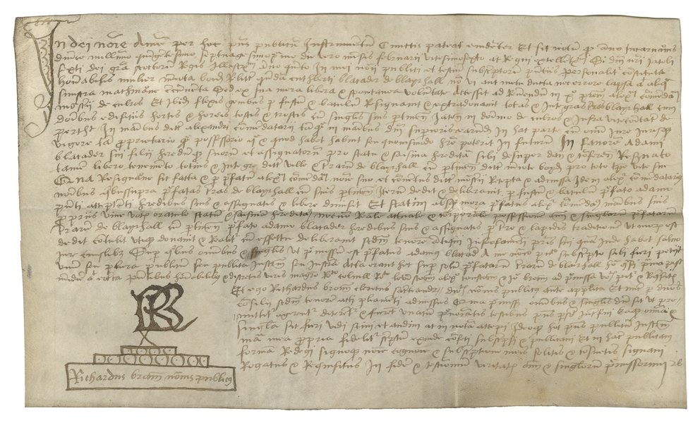  [SCOTTISH LAND DEED]. Manuscript Land Deed for the Lands of...