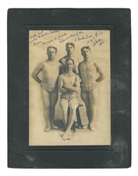  [ACROBATS]. Signed Bard Brothers Photograph. Oakland, Calif...