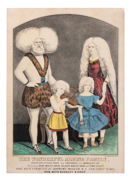  [ALBINOS]. The Wonderful Albino Family. New York: Currier &...