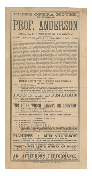  ANDERSON, John Henry (1814 – 74). Prof. Anderson Story No. ...