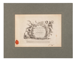  [AUTOMATA]. WEEKS, Thomas (ca. 1740 - 1834). Engraved Ticke...